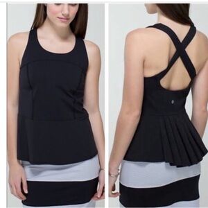 Lululemon rare Peplum Tank Black color size 6